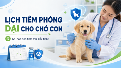 Lịch tiêm phòng dại cho chó con: Khi nào nên tiêm mũi đầu tiên?