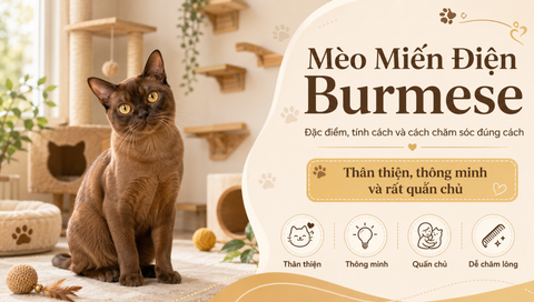 Mèo Miến Điện Burmese: Đặc điểm, tính cách và cách chăm sóc đúng cách
