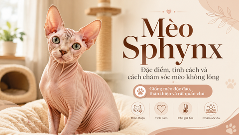 Mèo Sphynx: Đặc điểm, tính cách và cách chăm sóc mèo không lông