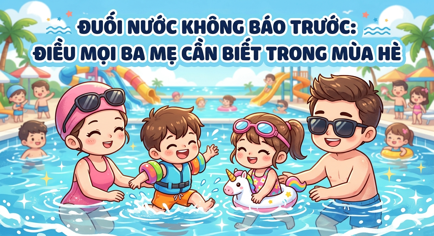 ĐUỐI NƯỚC KHÔNG BÁO TRƯỚC: ĐIỀU MỌI BA ME CẦN BIẾT TRONG MÙA HÈ
