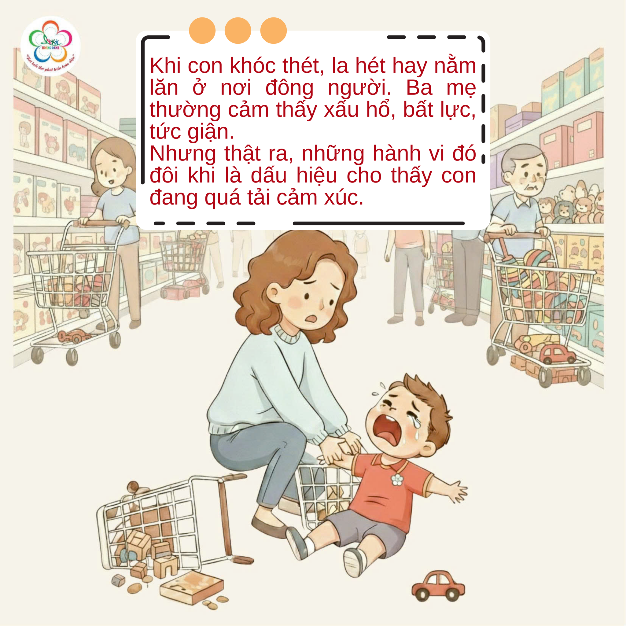 XỬ LÝ NHƯ THẾ NÀO KHI CON “BÙNG NỔ” NƠI ĐÔNG NGƯỜI