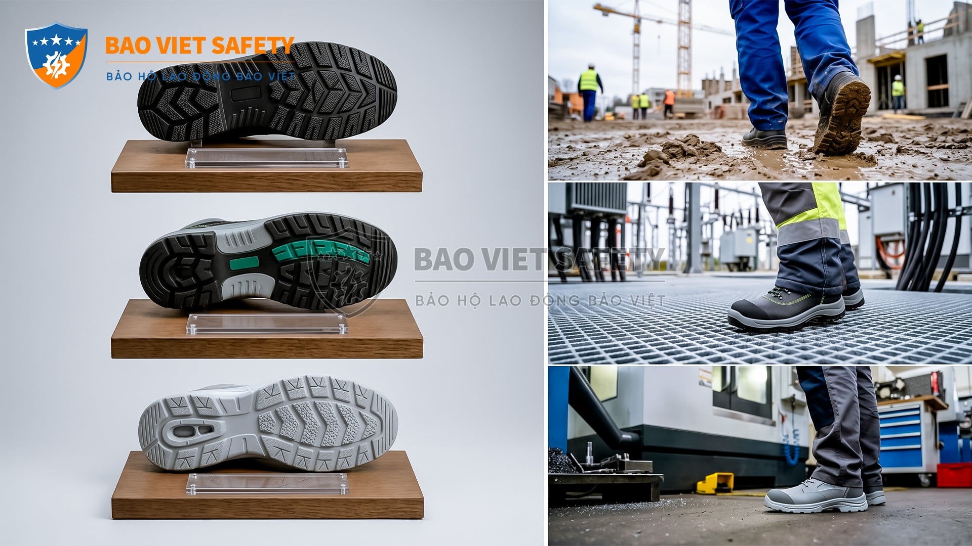 Phân loại đế giày bảo hộ lao động và ứng dụng thực tế