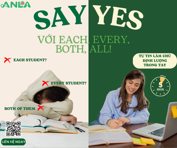 Làm Chủ Từ Định Lượng Each, Every, Both, All – Chỉ Đúng 5 Phút