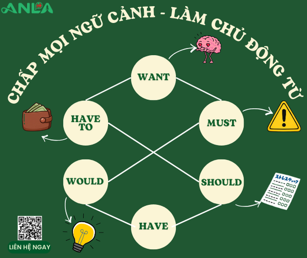 Làm Chủ Động Từ Tiếng Anh: Want, Must, Have To, Should, Would & Have – Bí Quyết Giao Tiếp Tự Nhiên Chuẩn Ngữ Cảnh