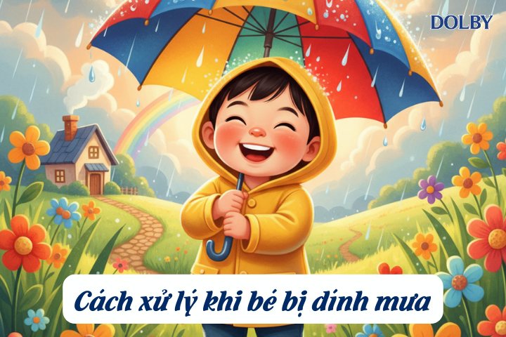 Cách xử lý khi bé bị dính mưa