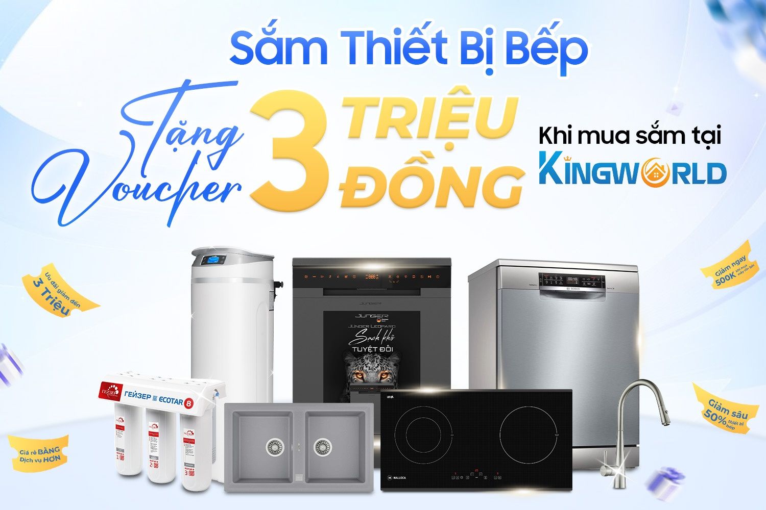 Tặng Voucher Mua Kèm Đến 3 Triệu Khi Mua Thiết Bị Bếp Tại KingWorld