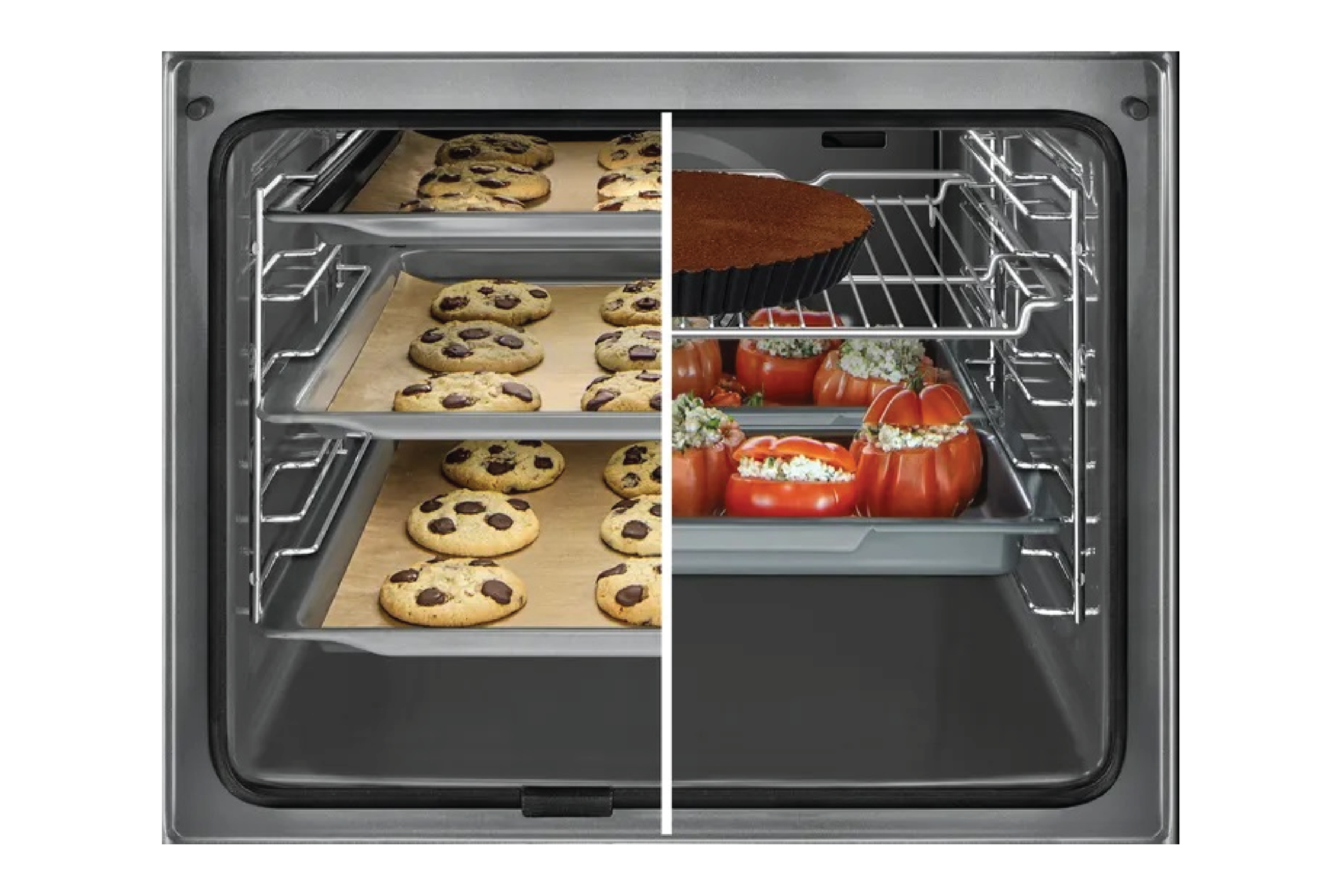 3D HotAir (Nướng đa chiều) dùng quạt đối lưu phân phối nhiệt đồng đều khắp khoang