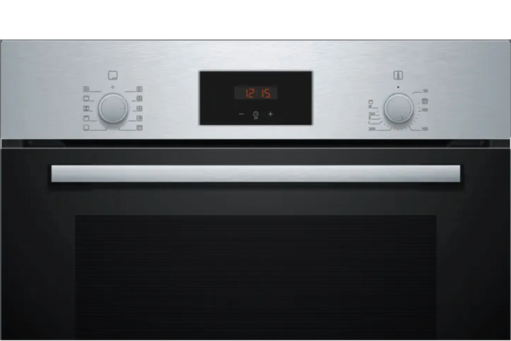 Bảng điều khiển của lò nướng Bosch HBF512BS1T&nbsp;được thiết kế theo hướng trực quan