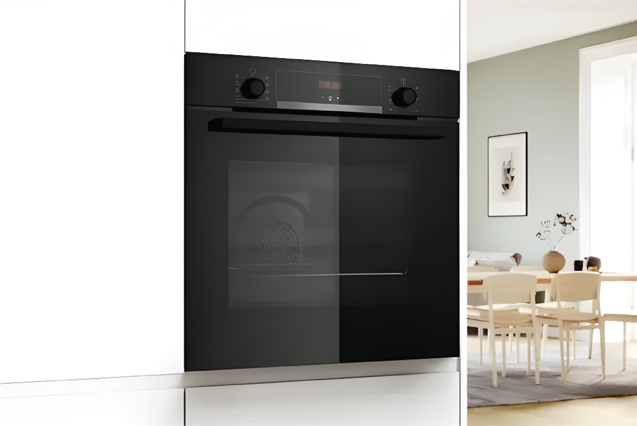 Lò nướng Bosch HBA514BB3 sở hữu thiết kế âm tủ tiêu chuẩn 60 × 60 cm