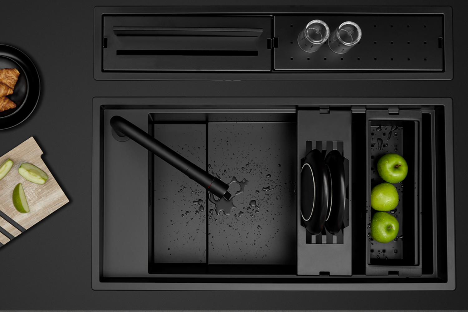 Bồn&nbsp;Malloca MYST K86S - MYST K86L trang bị lỗ thoát nước chậu rửa chén nhỏ tiện lợi