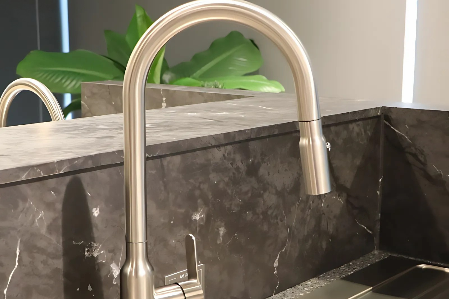 Vòi rửa chén Malloca K046-SS được làm từ từ inox 304 bền bỉ với thời gian