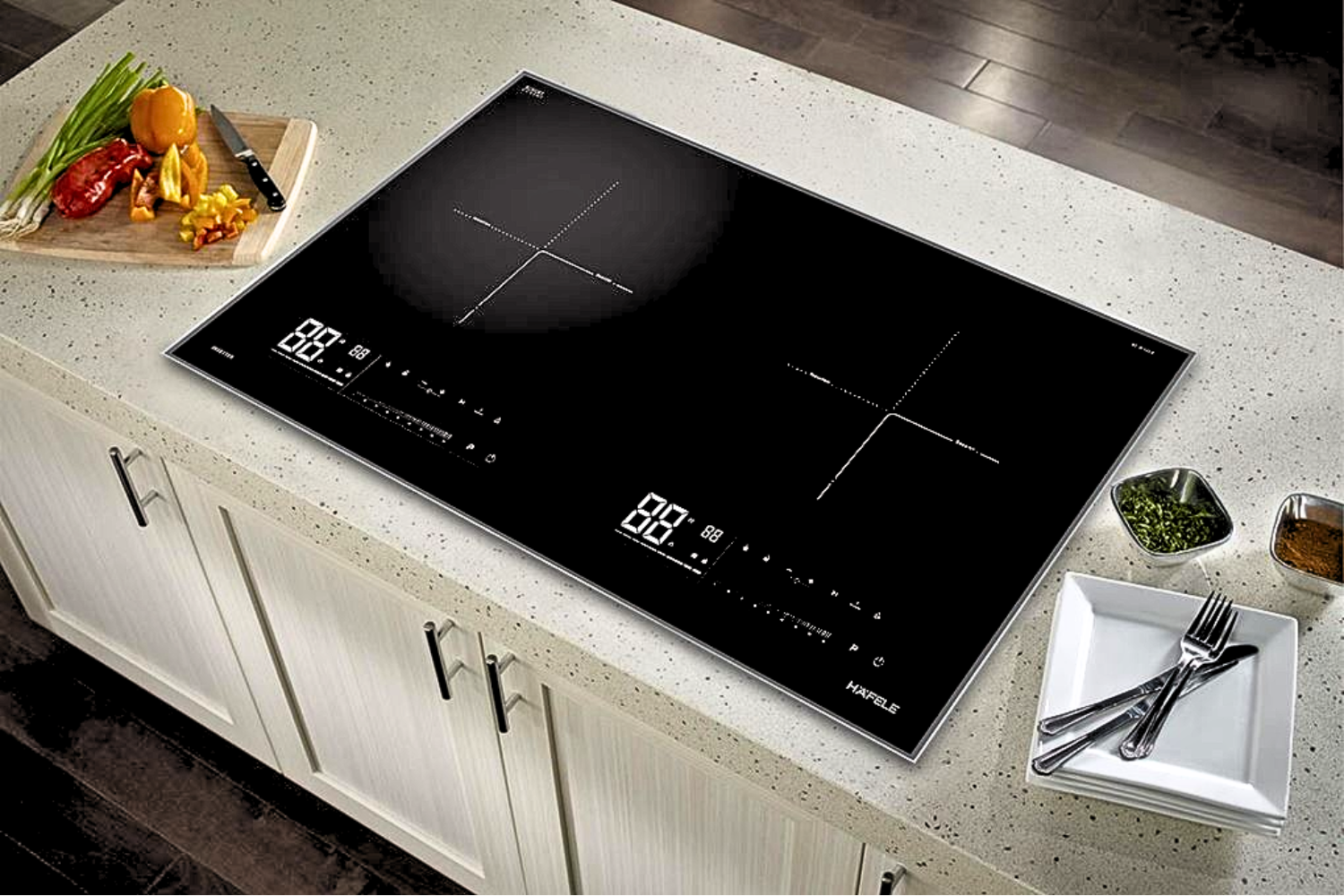 Bếp từ Hafele HC-I7323B có thể lắp âm và đặt dương trên mặt bàn