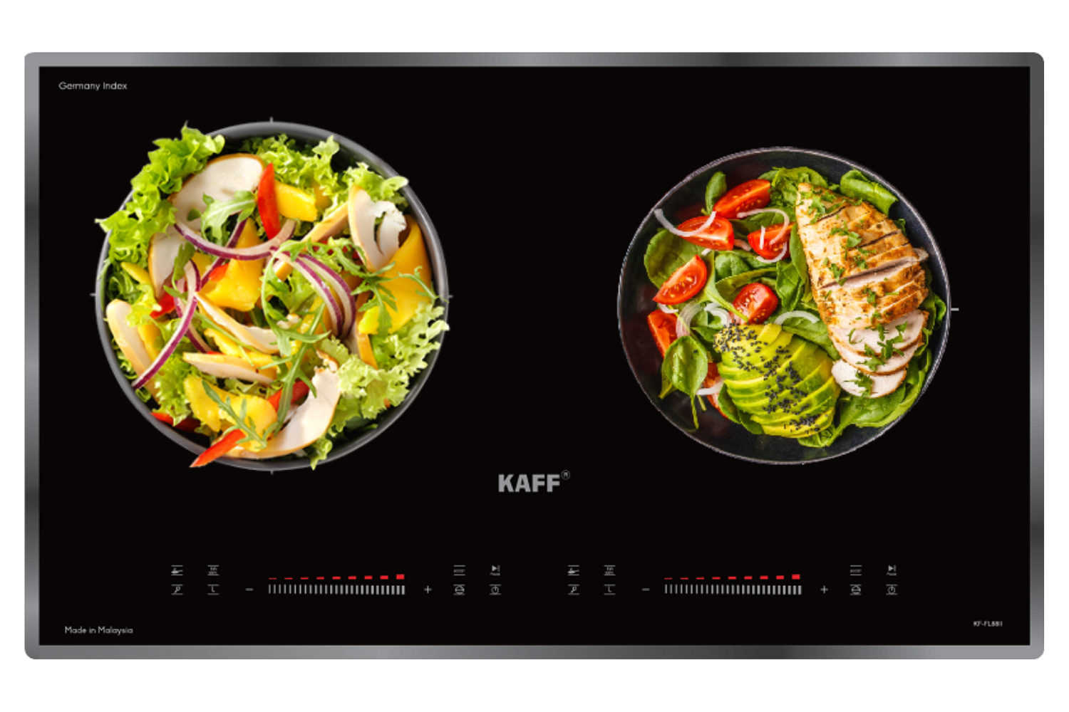 Bếp từ âm KAFF KF-FL88II trang bị hai vùng nấu từ độc lập