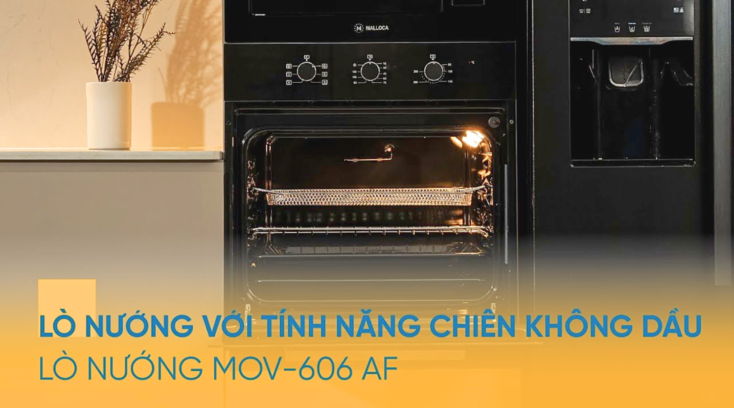 Tính năng Air Fry trong lò nướng Malloca giúp giảm đến 80% lượng chất béo