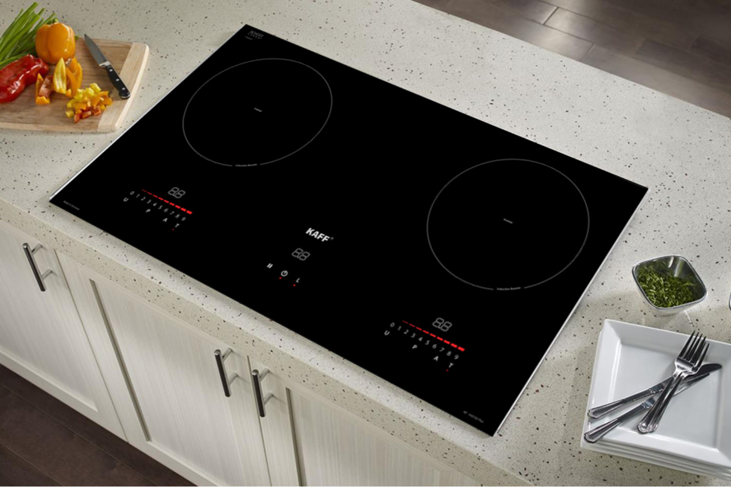 Bếp từ âm KAFF KF-IH870Z Plus sở hữu hai vùng nấu từ độc lập