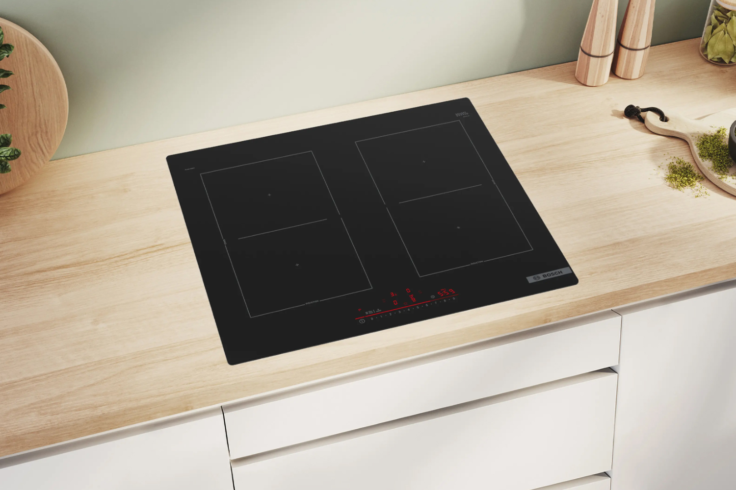 Bếp từ Bosch PVQ61RHB1E Serie 6 sở hữu thiết kế không viền