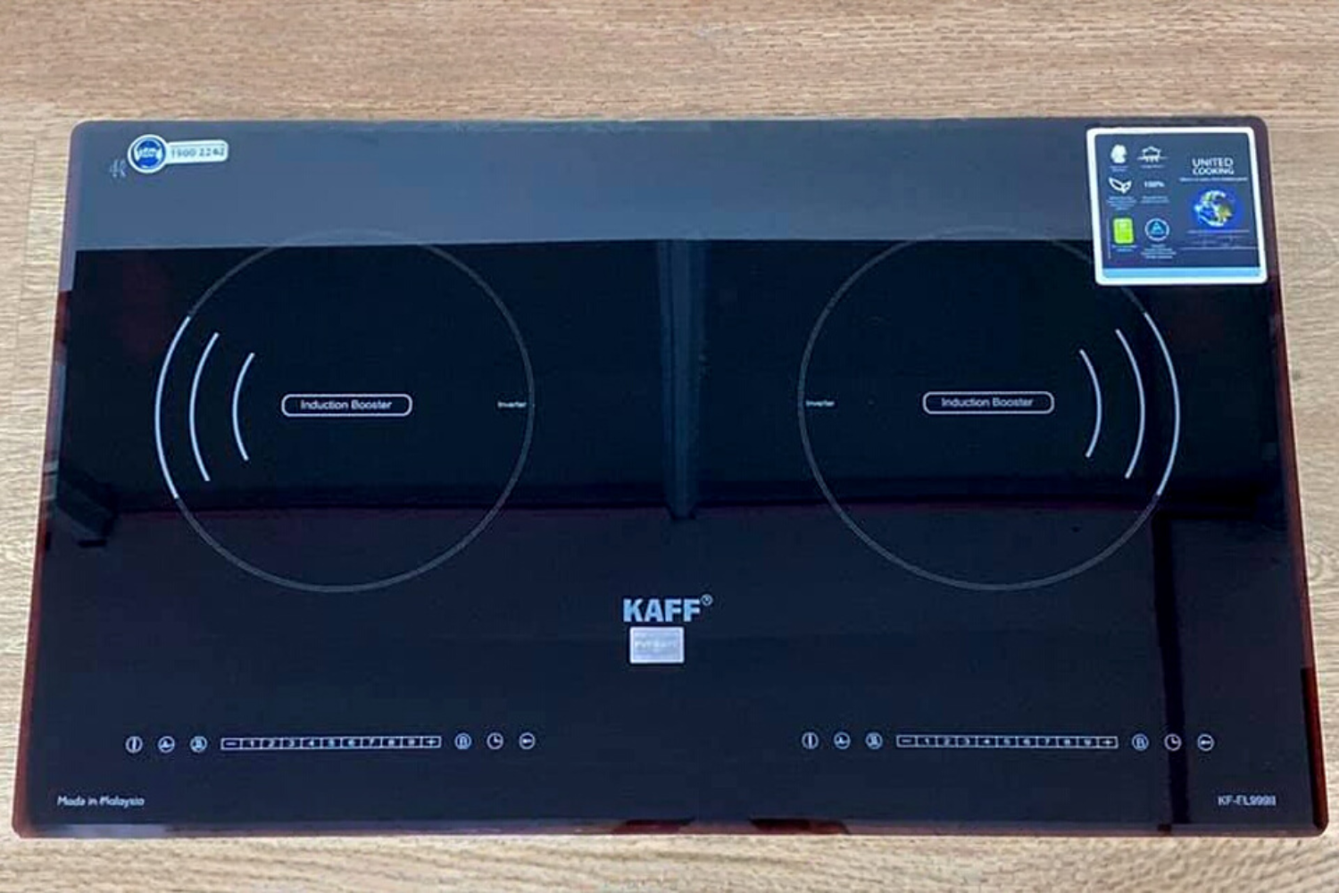 Bếp từ KAFF KF-FL999II được thiết kế lắp âm tủ