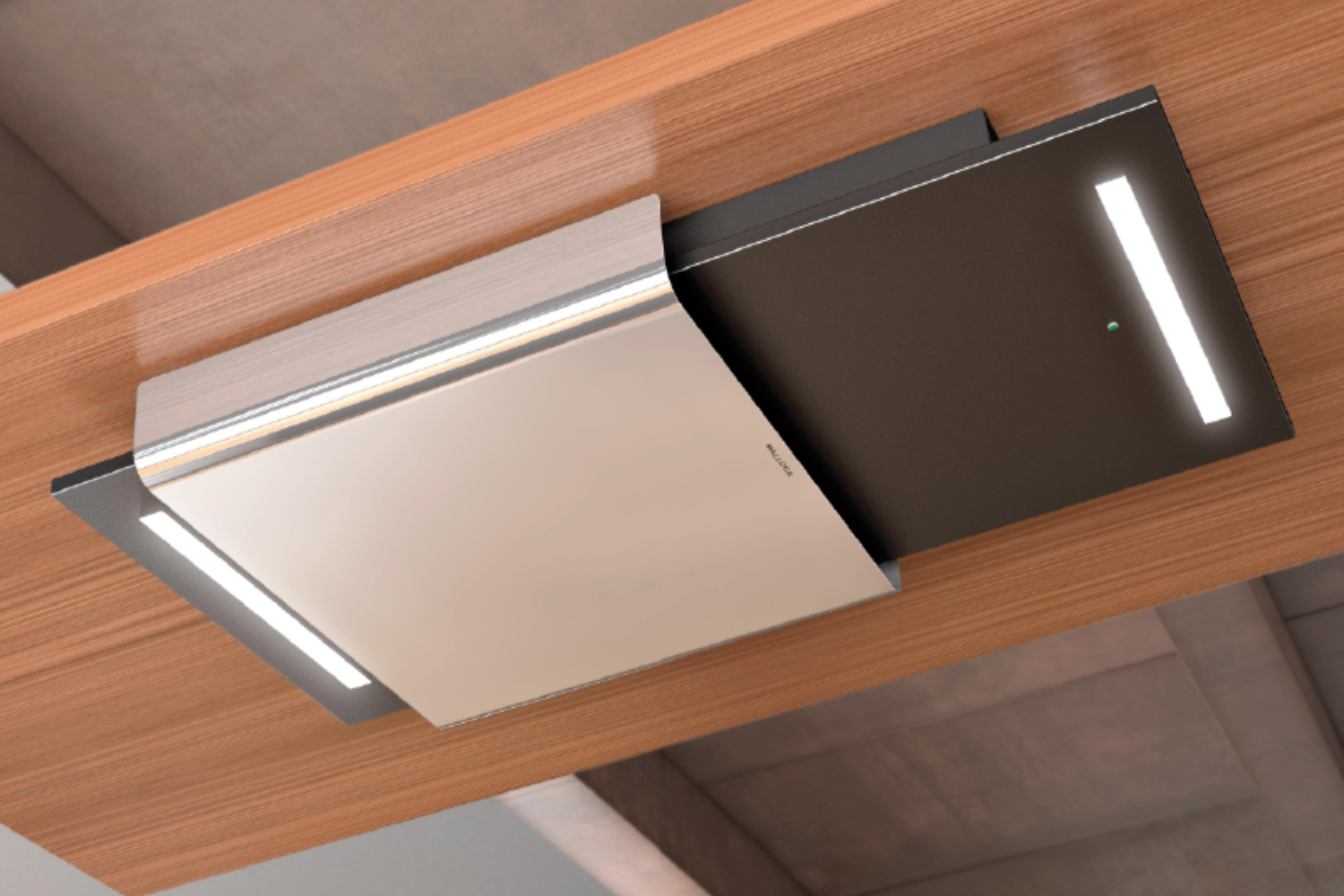 Malloca FASCIA C-90 thiết kế dạng âm trần, gắn trực tiếp vào trần bếp