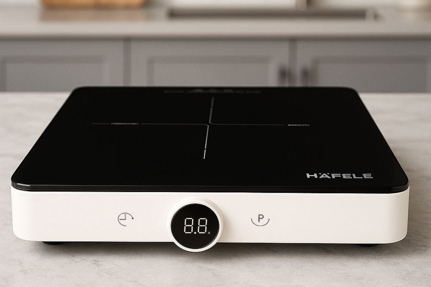 Bếp từ đơn Hafele HSI-21FW kết hợp điều khiển cảm ứng và núm vặn cơ học