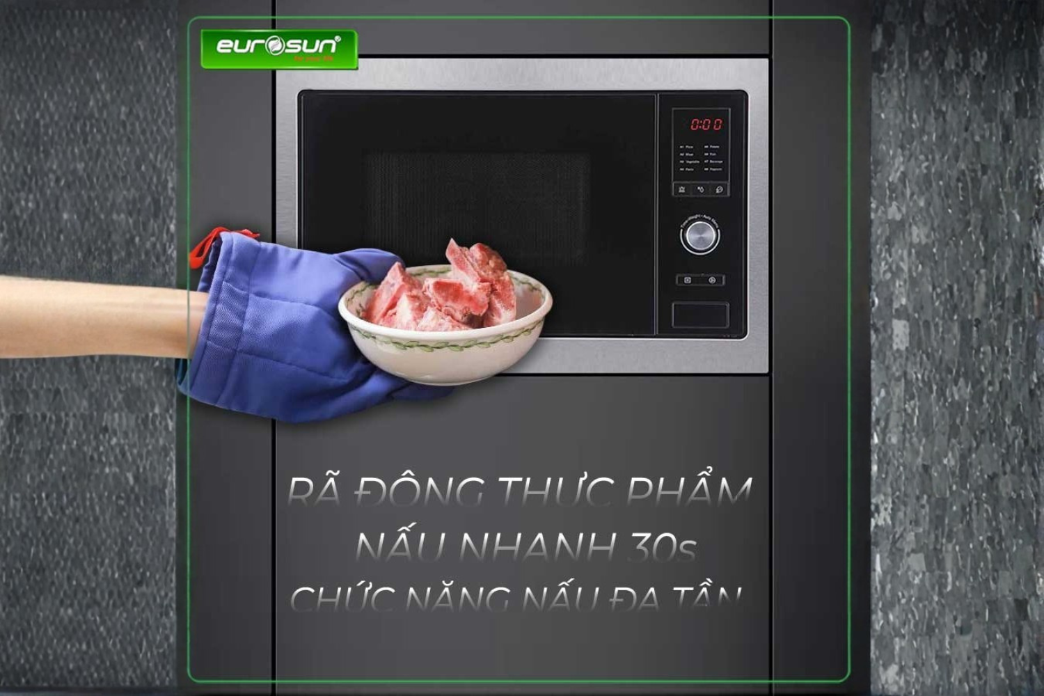 Lò vi sóng Eurosun MWO-28EUR được thiết kế với hệ thống tiện nghi toàn diện