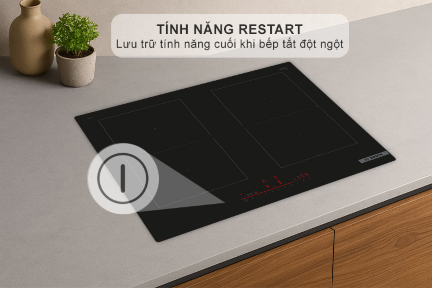 ReStart khôi phục cài đặt cuối khi bếp bị tắt đột ngột