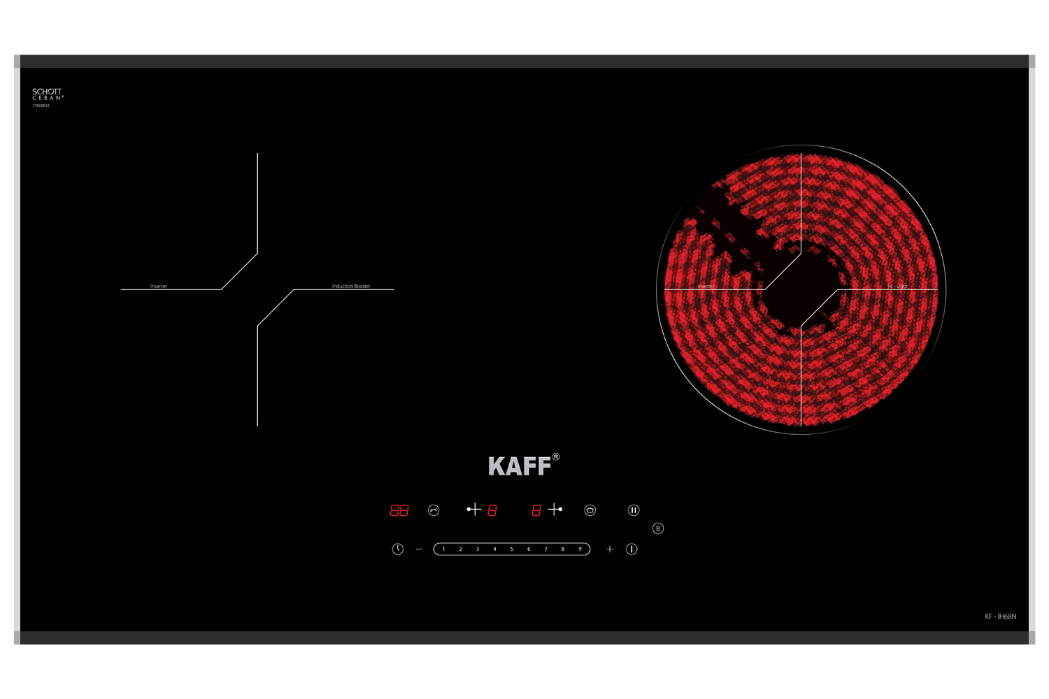 Bếp điện từ KAFF KF-IH68N được tối ưu với nhiều tính năng thông minh