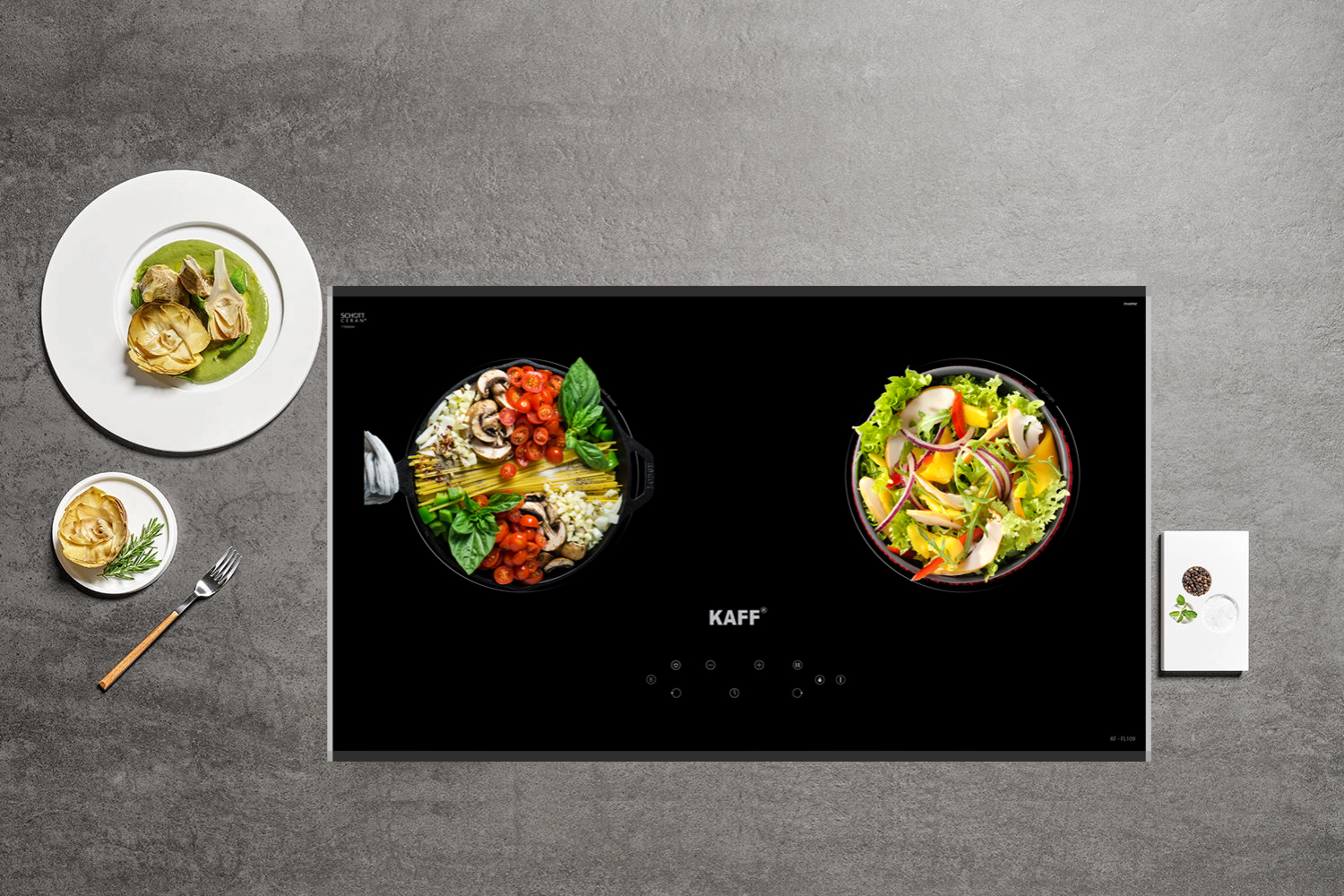 Bếp điện từ KAFF KF-FL109 được trang bị 2 vùng nấu độc lập