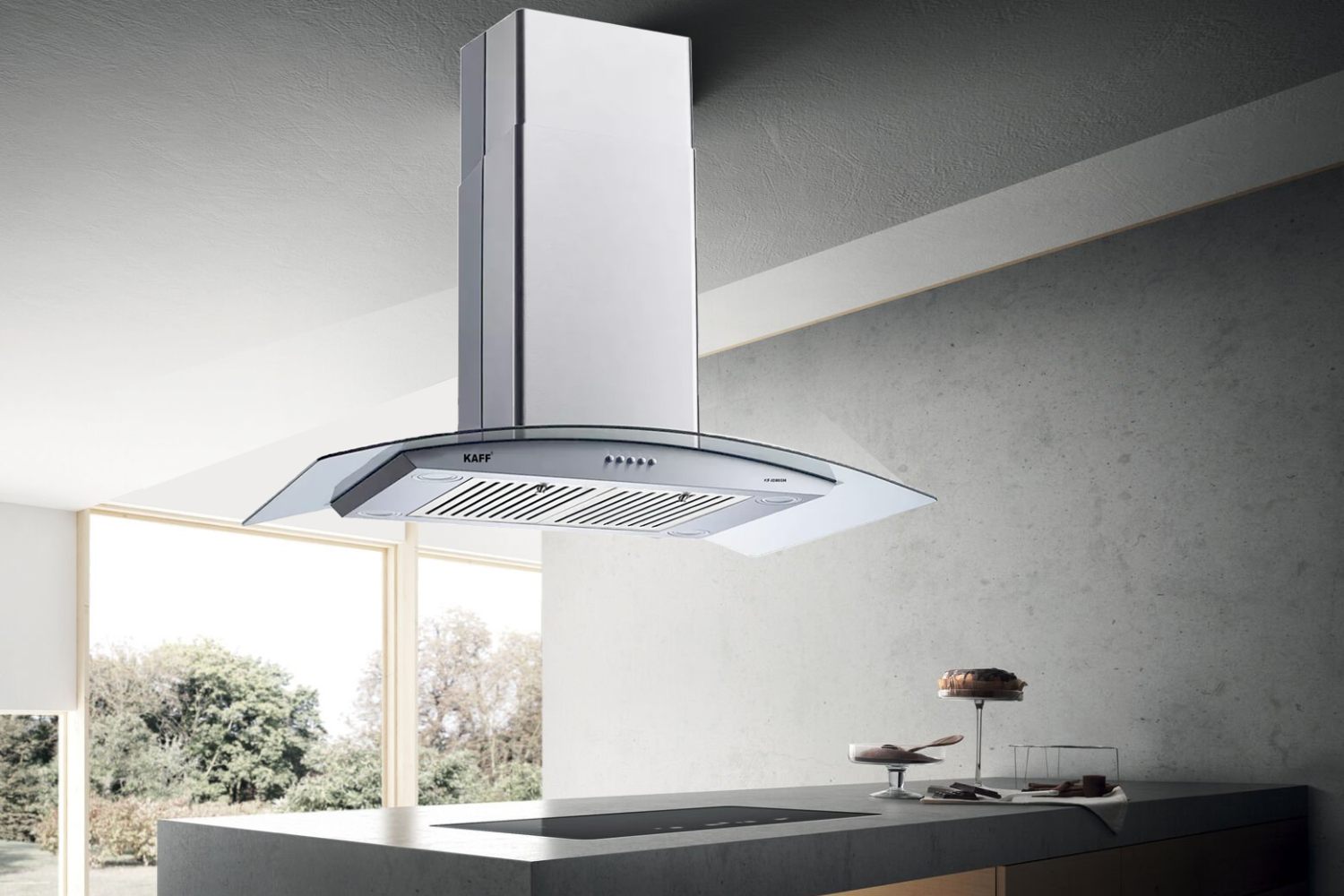 Kaff KF-IS90GH sở hữu lưới lọc nhôm nhiều lớp giúp giữ lại dầu mỡ