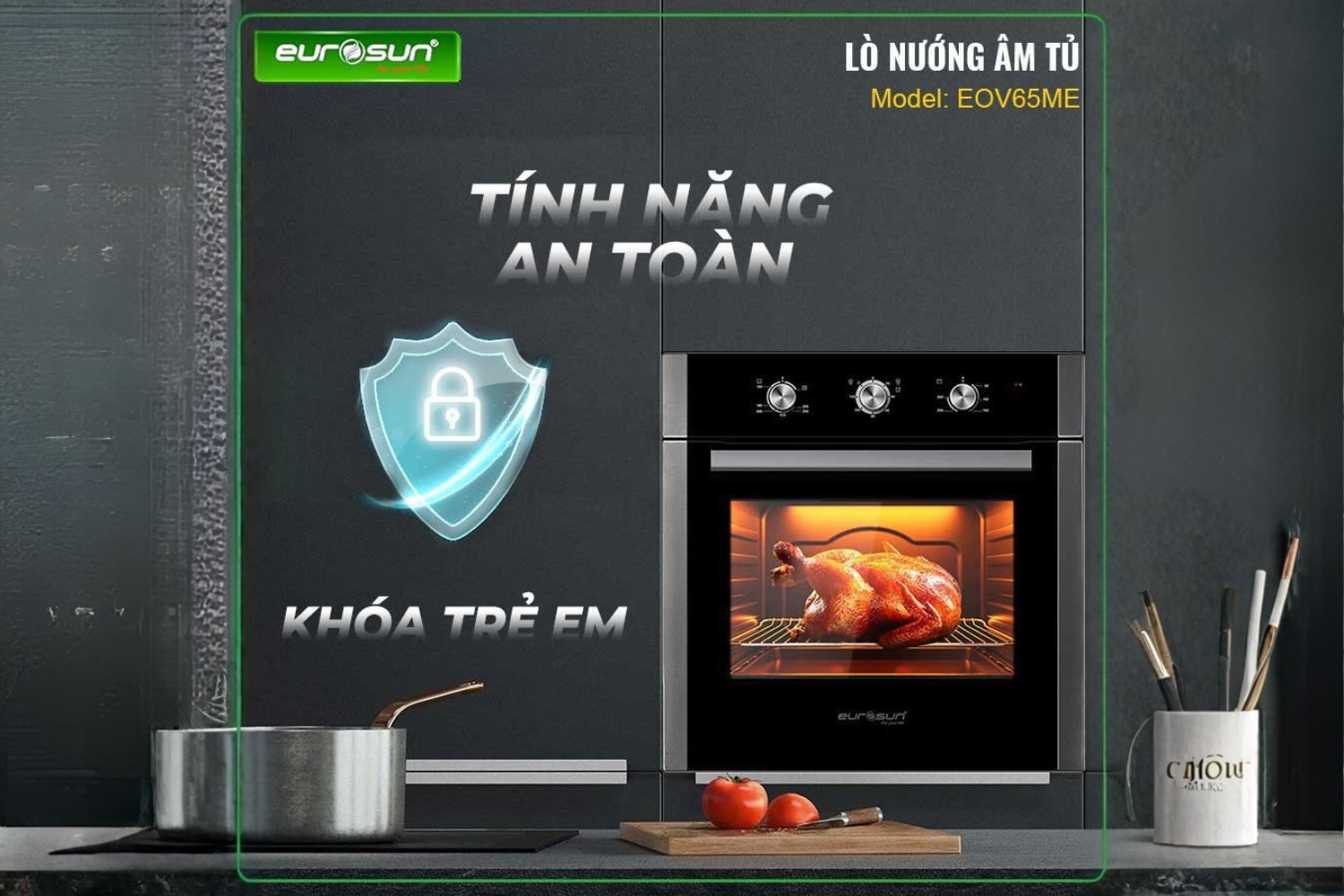 Eurosun EOV65ME&nbsp;chú trọng trang bị các tính năng an toàn thiết yếu