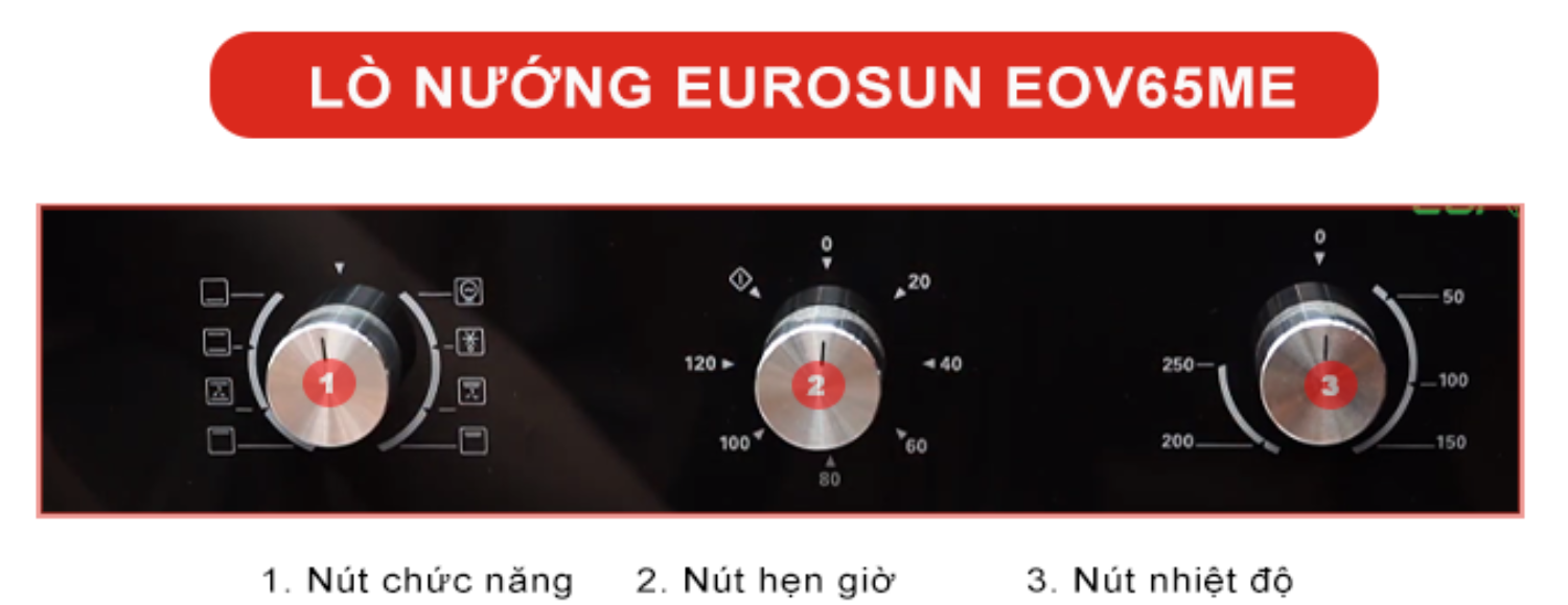 Eurosun EOV65ME&nbsp;được trang bị bảng điều khiển núm vặn cơ