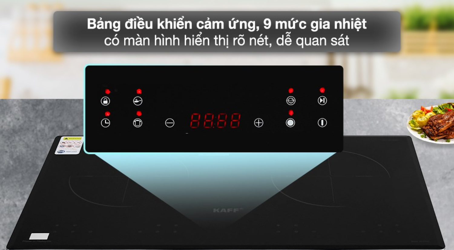 KAFF KF-073II có&nbsp;bảng điều khiển cảm ứng&nbsp;hiện đại