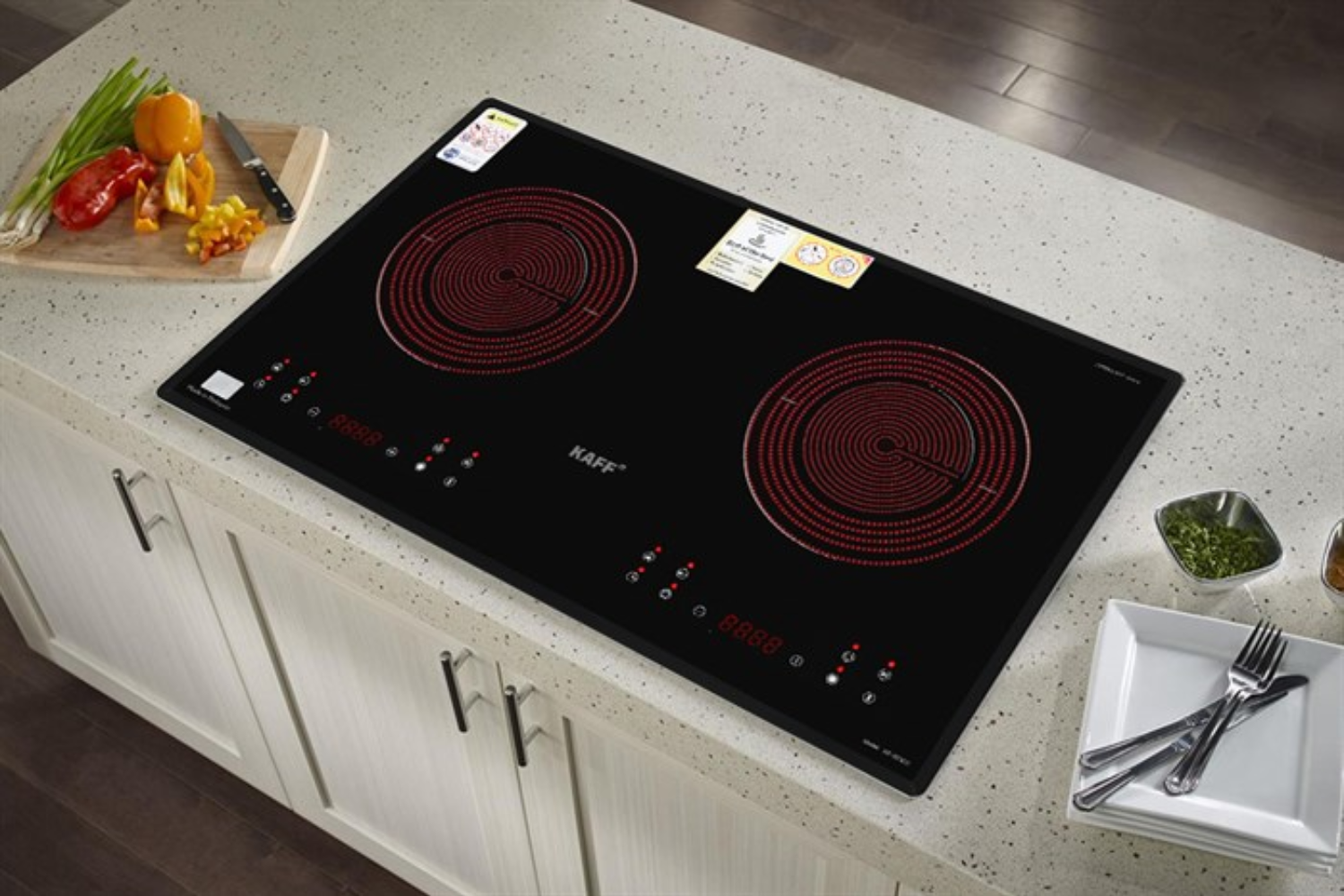 Bếp điện KAFF KF-073CC được thiết kế theo chuẩn lắp âm