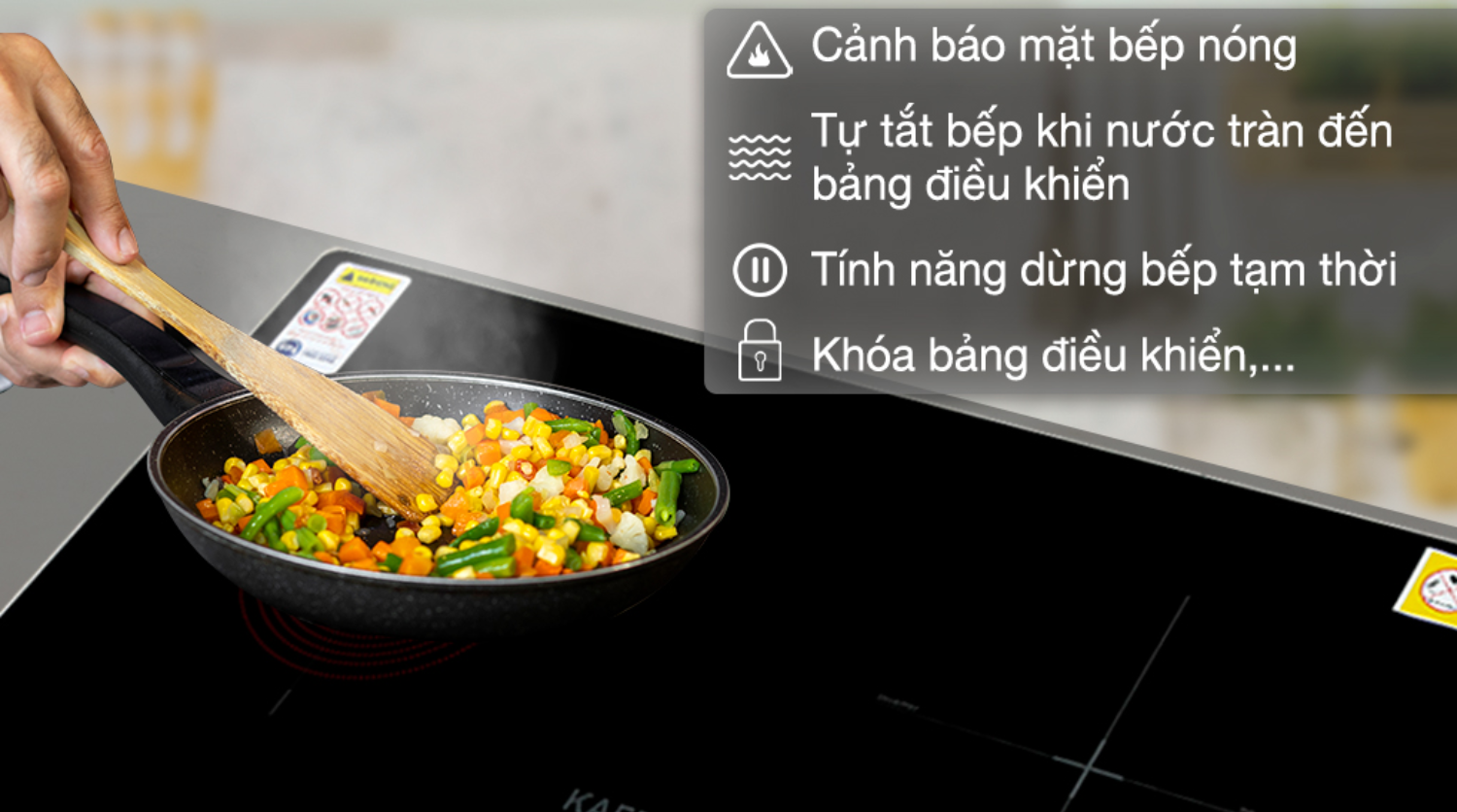 Bếp điện từ KAFF KF-FL105IC tích hợp nhiều tính năng thông minh