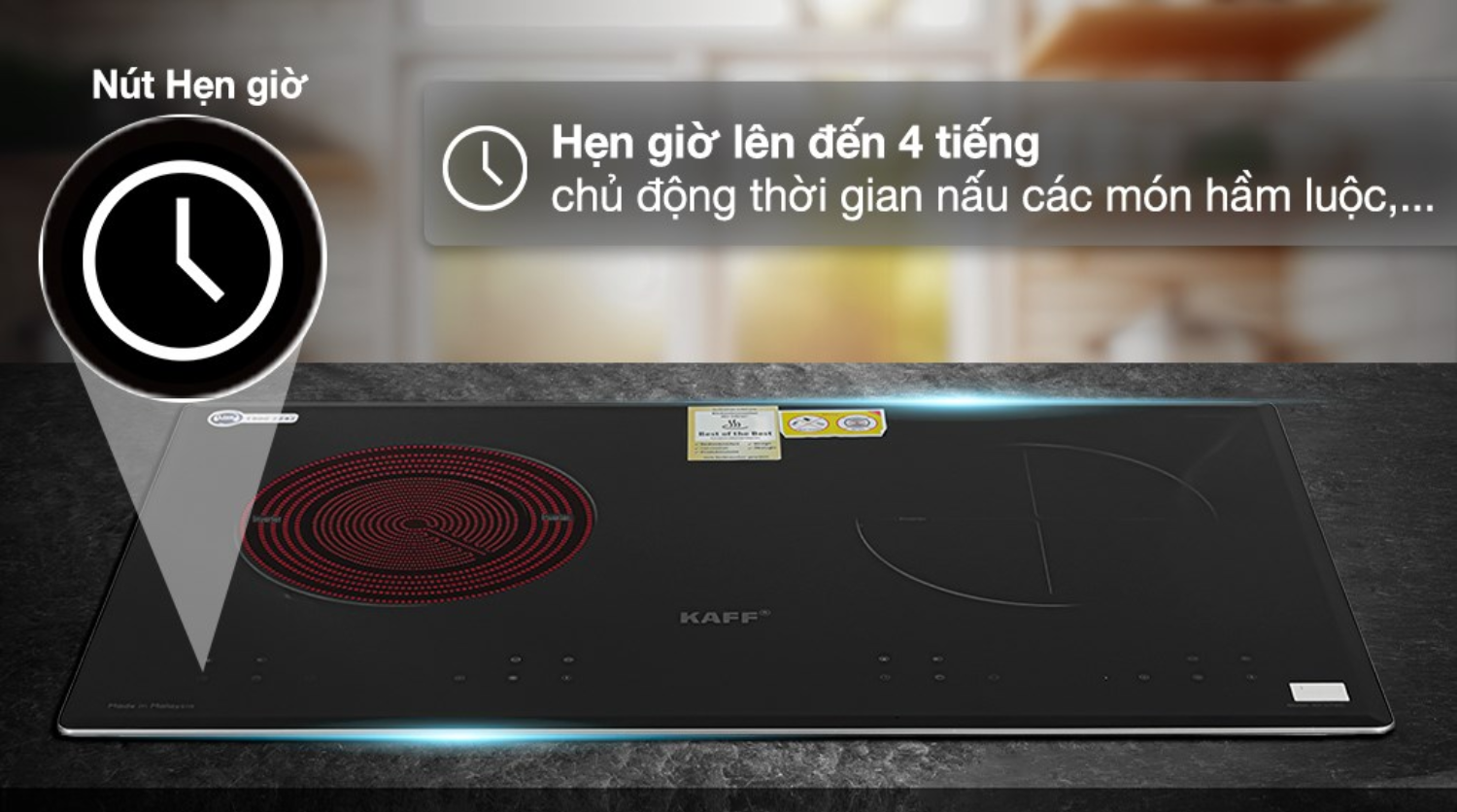 Cơ chế hẹn giờ tự ngắt giúp tiết kiệm điện năng và tăng độ an toàn