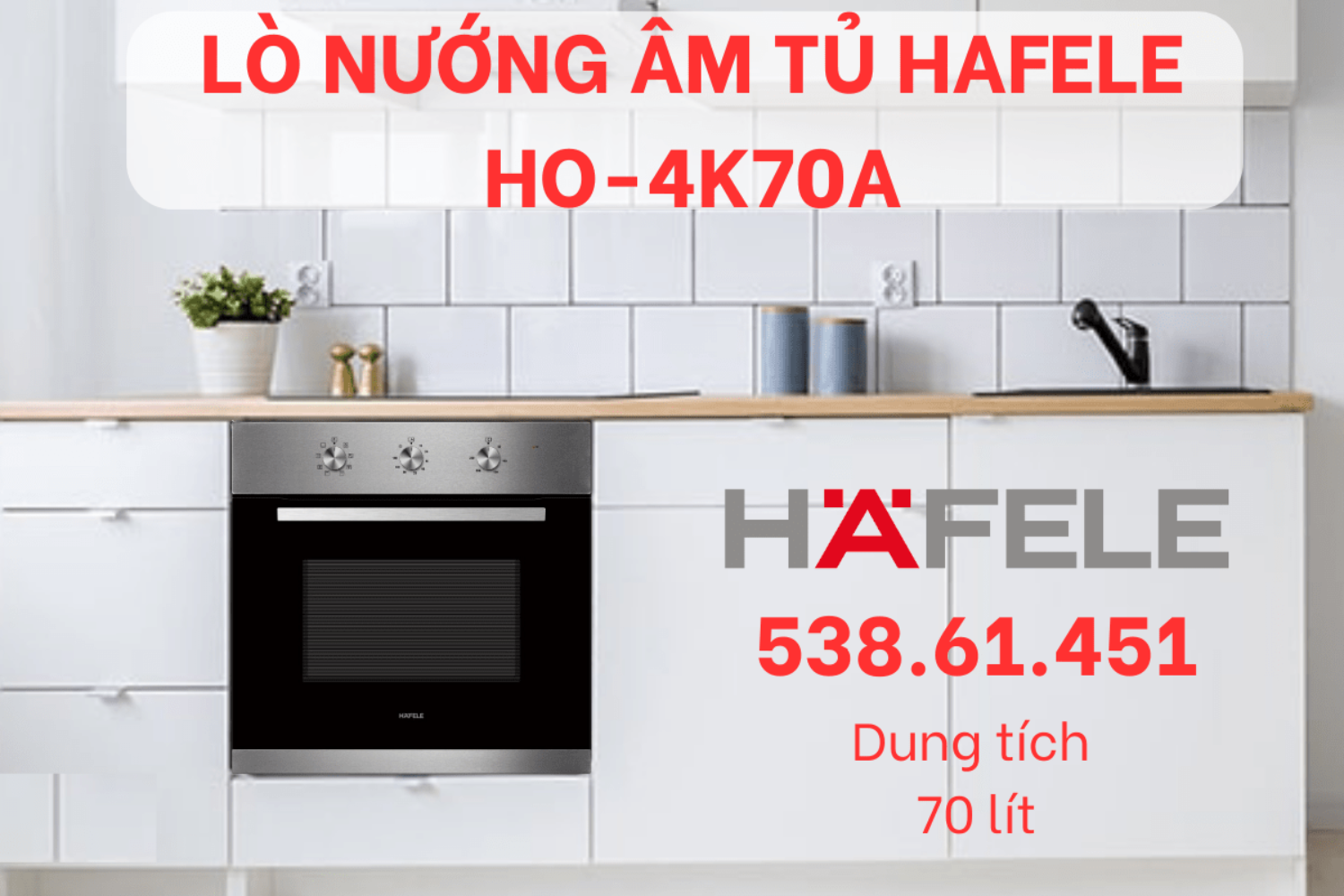 Lò nướng Hafele HO-4K70A được chế tác với phong cách cổ điển chắc chắn