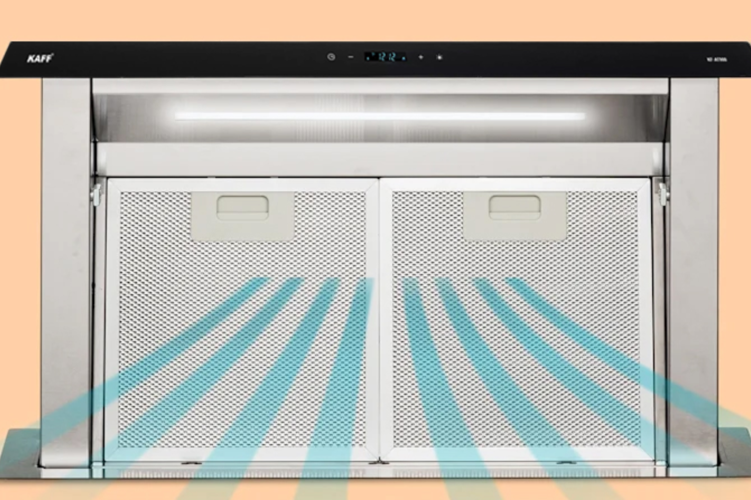 Kaff KF-AT900 tích hợp 3 tấm lưới lọc mỡ 5 lớp cùng bộ lọc than hoạt tính cao cấp