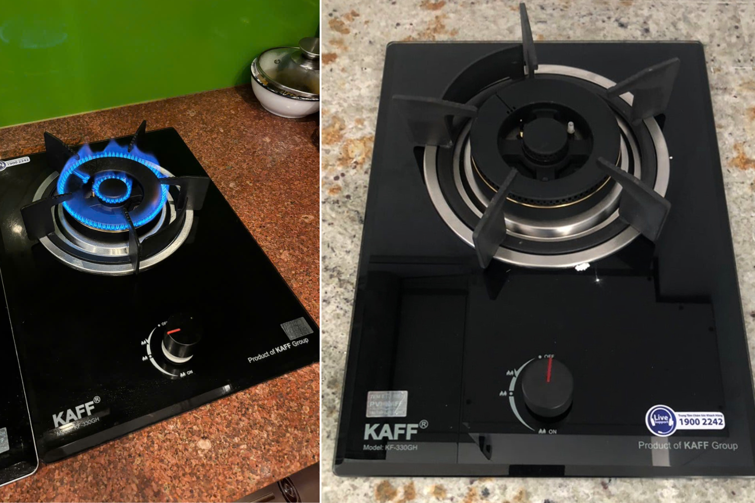 Bếp sử dụng mặt kính cường lực chuyên dụng dành cho bếp gas âm