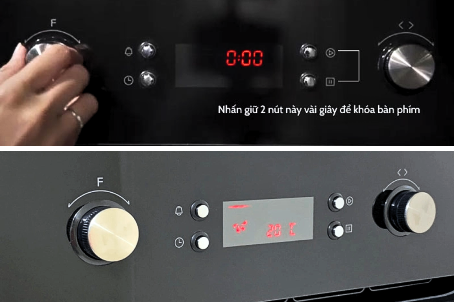 Lò nướng Hafele HO-2KT65A được trang bị bảng điều khiển cơ học