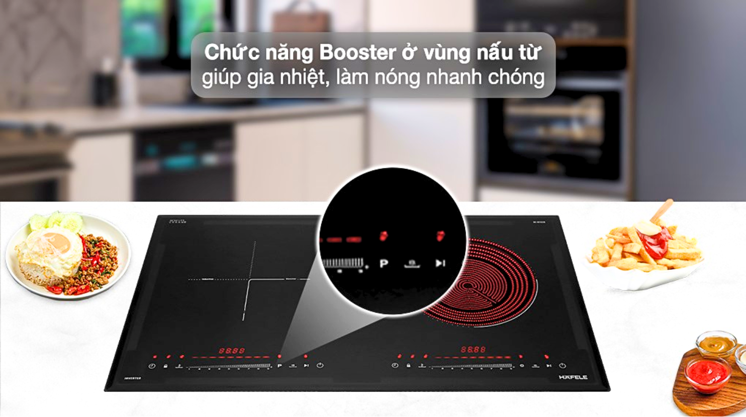 Chức năng Booster thường được ký hiệu bằng “P” hoặc “B”