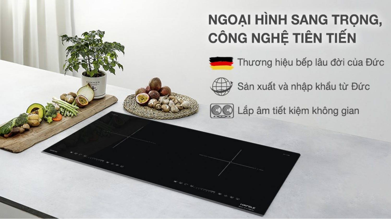 Hafele HC-I7325B được đánh giá cao trong phân khúc bếp từ đôi cao cấp