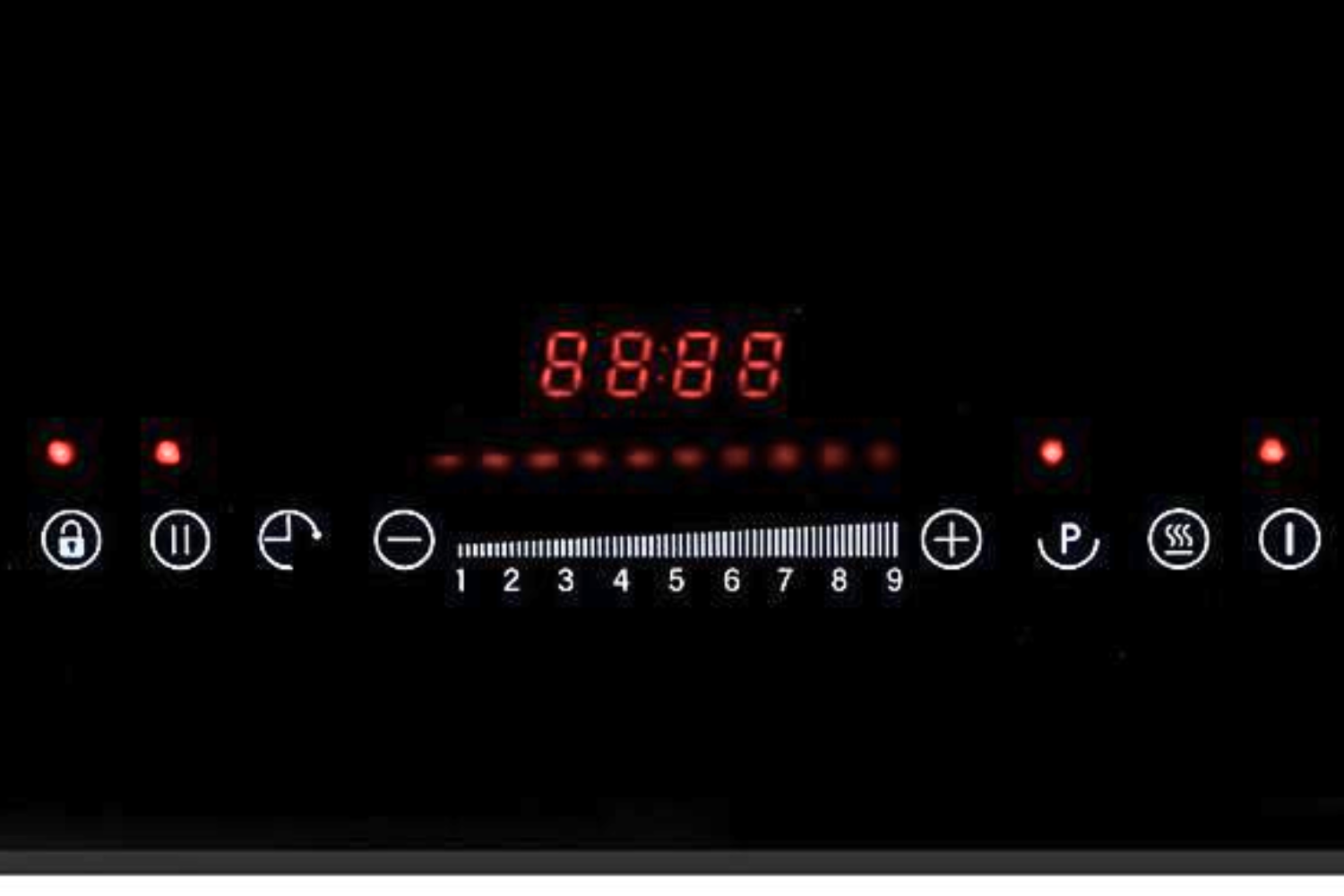 Hafele HC-I7325B có hệ thống điều khiển trượt độc lập cho từng vùng nấu