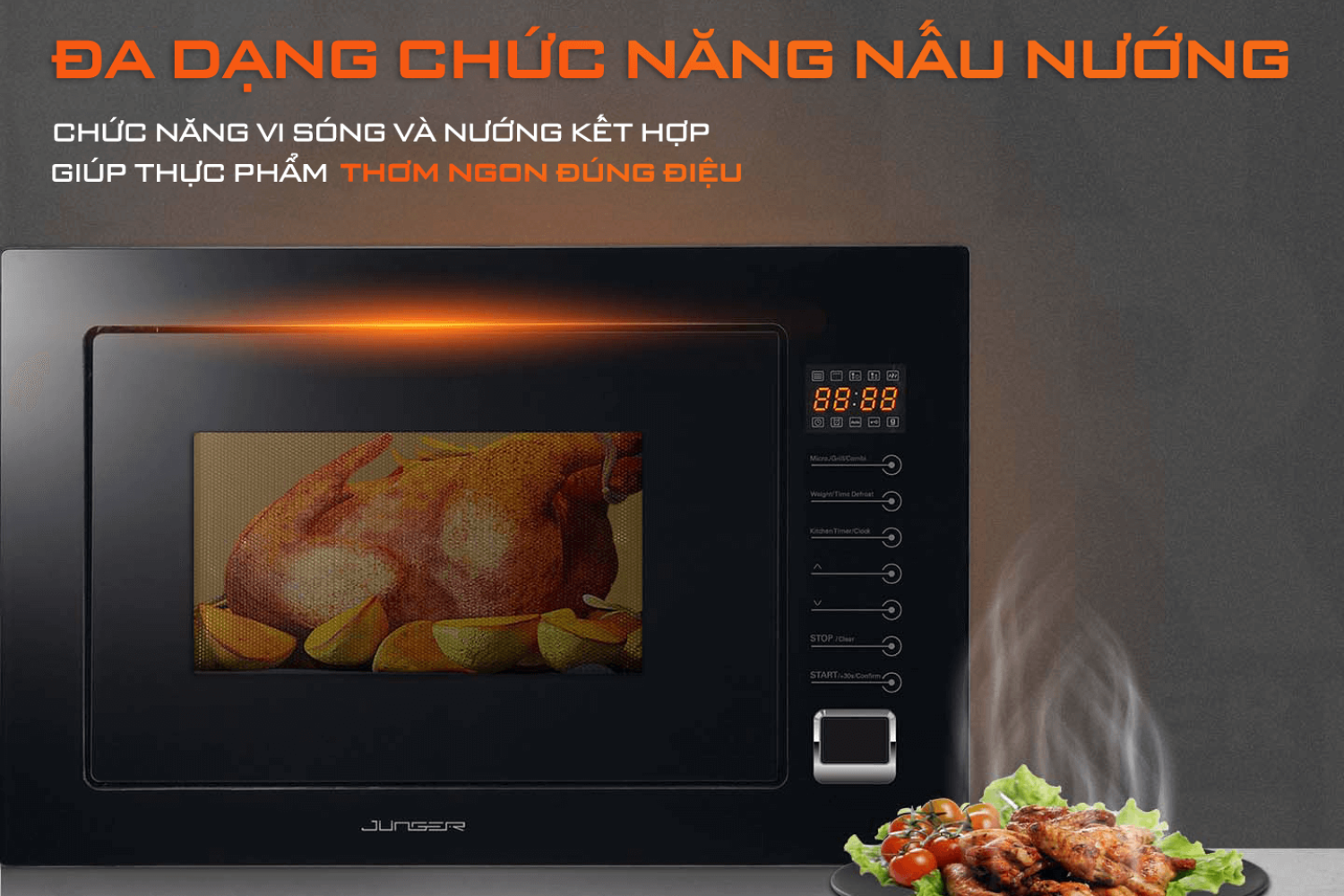 Lò vi sóng Junger JG TK-90 tích hợp chế độ kết hợp