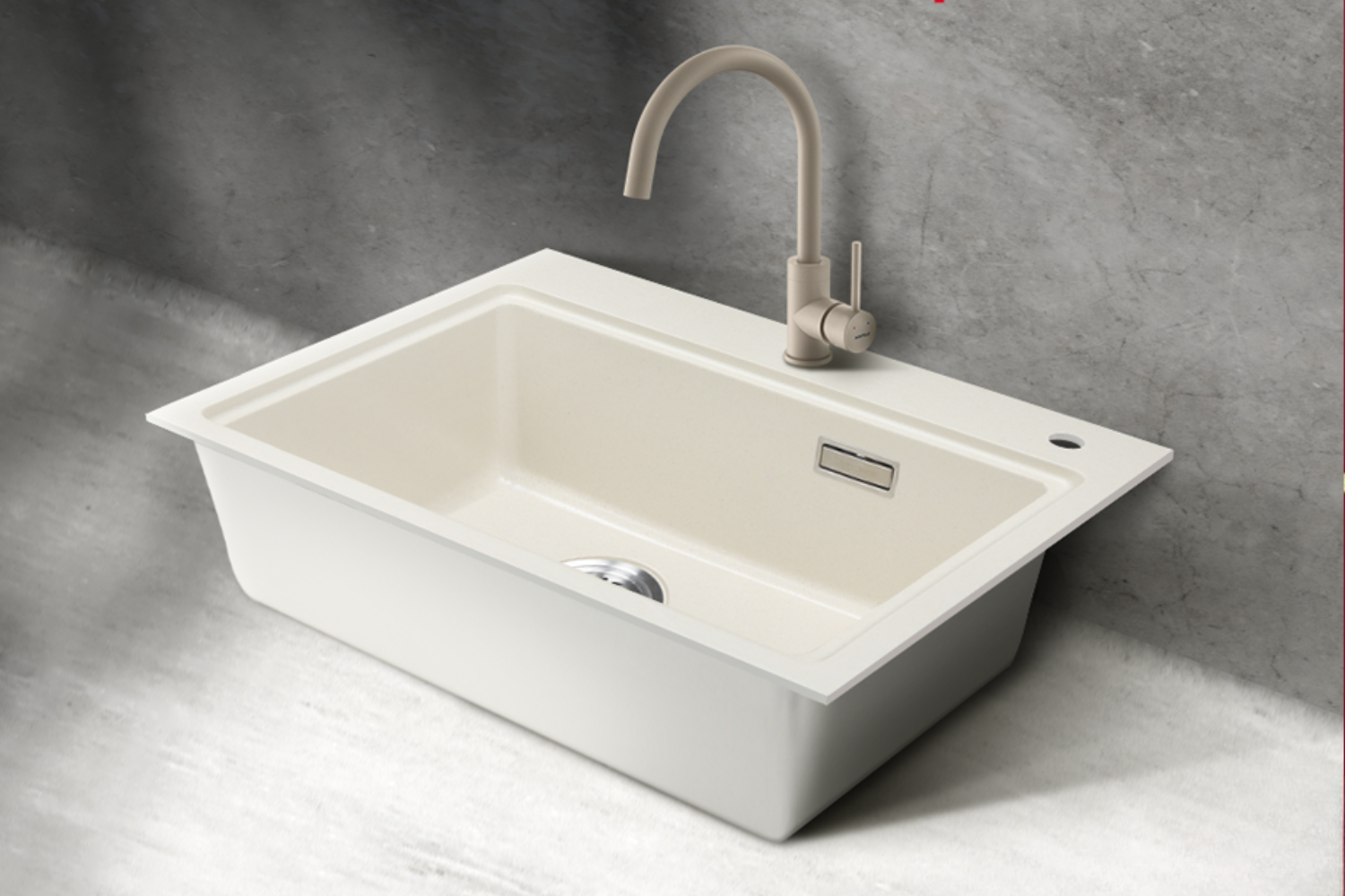 Cấu tạo từ đá Granstone nguyên khối giúp chống trầy xước, kháng khuẩn và chịu nhiệt tốt