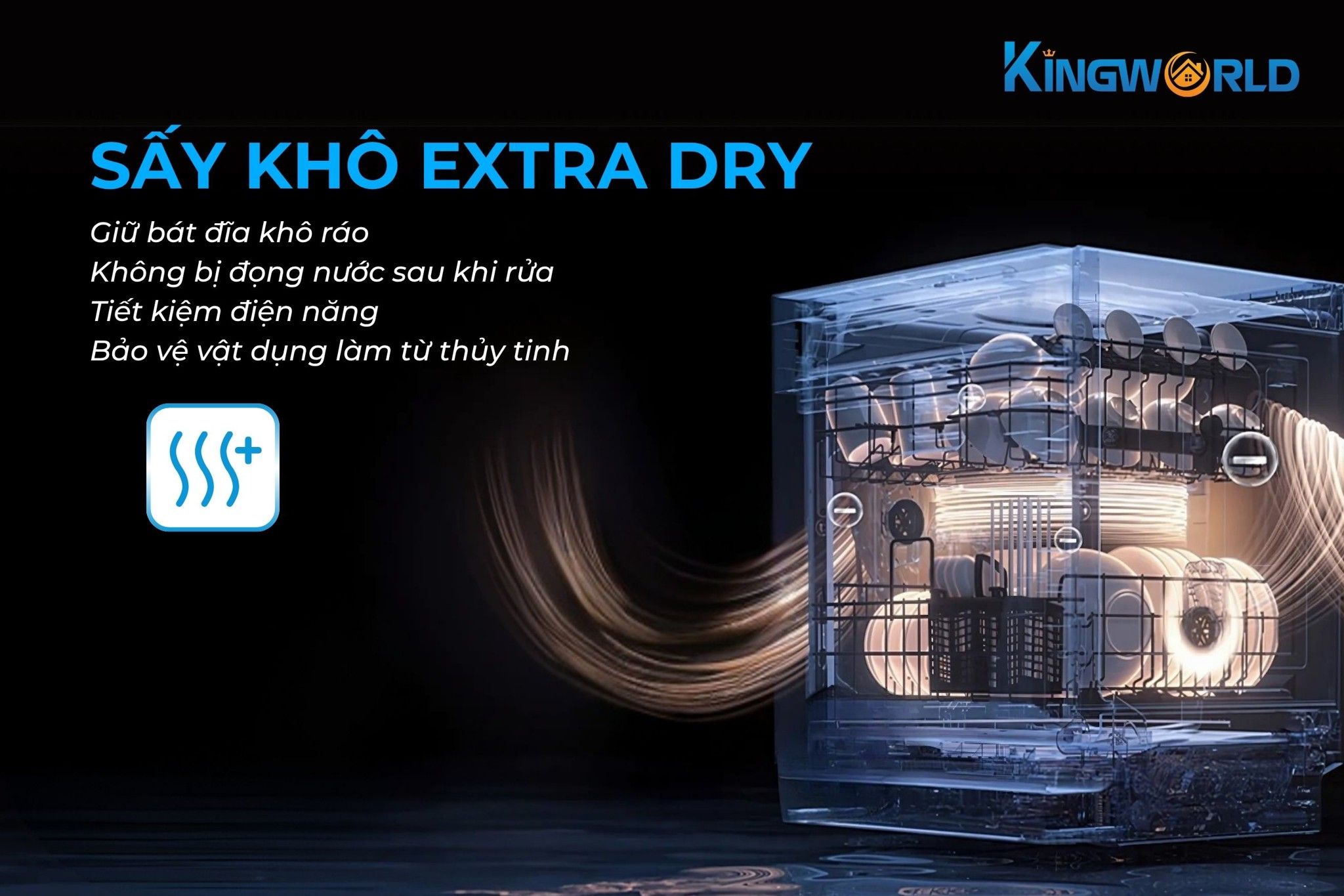 Sấy khô tăng cường Extra Dry hiệu quả