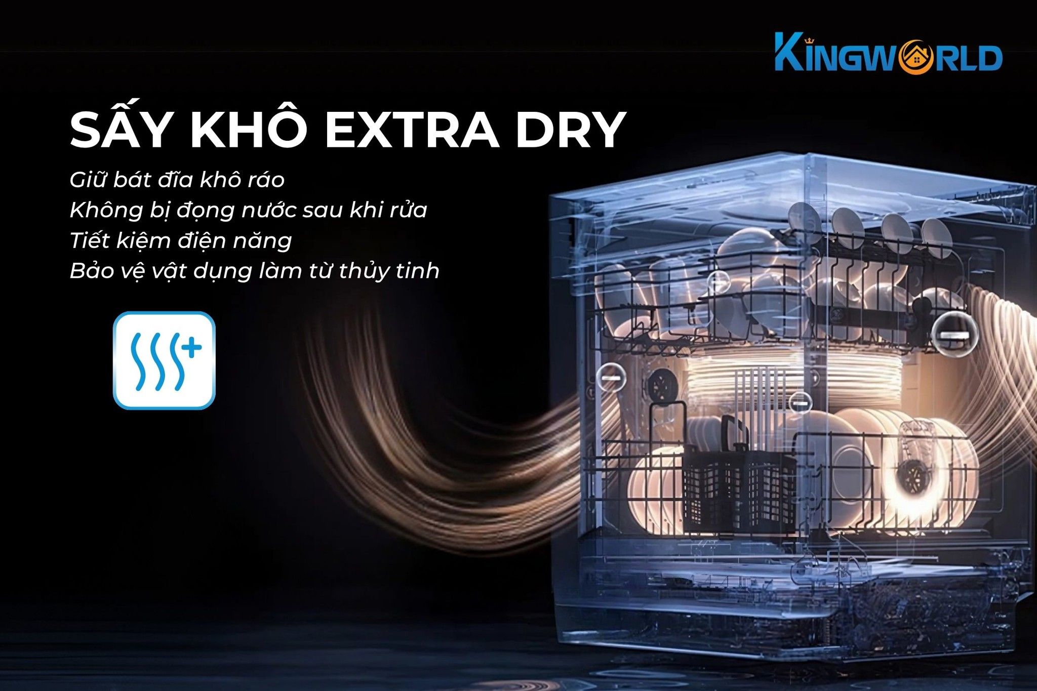 Sấy khô tăng cường Extra Dry hiệu quả