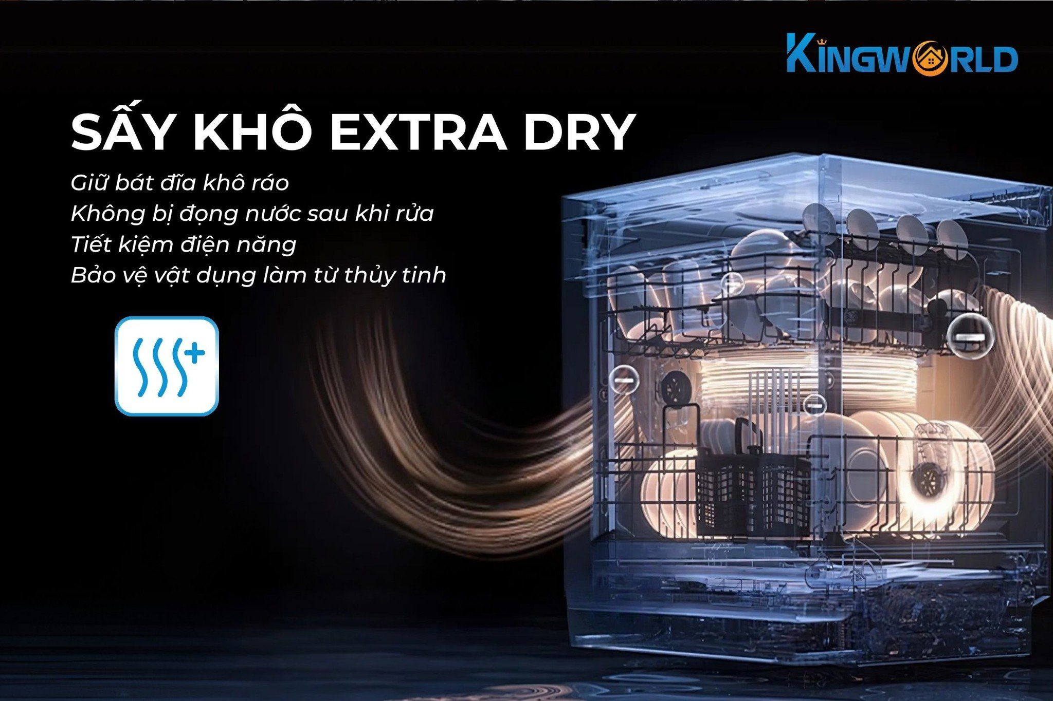 Extra Dry - tăng cường hiệu quả sấy khô, bát đĩa luôn sạch bóng