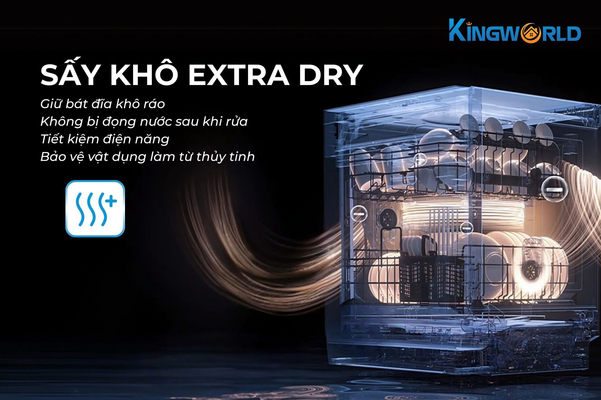 Sấy khô tăng cường Extra Dry hiệu quả