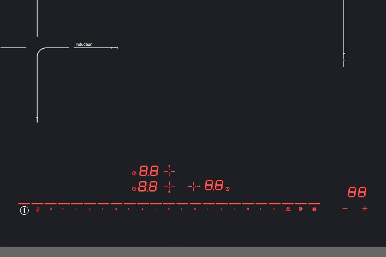 KAFF KF-HI5468SI được trang bị hệ thống điều khiển cảm ứng trượt
