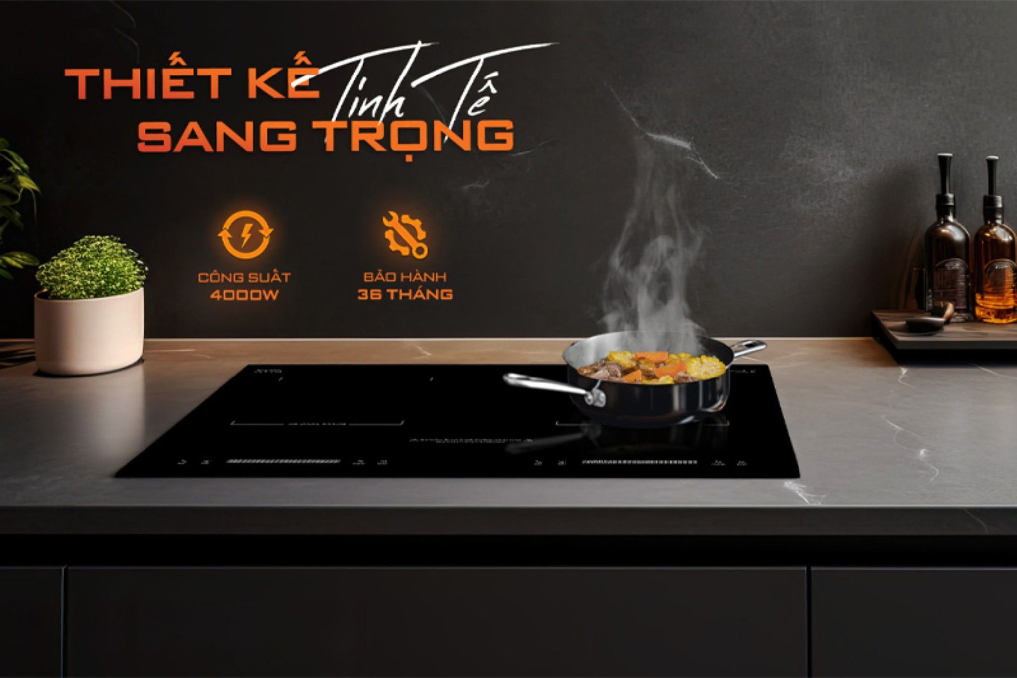 Bếp điện từ Junger thiết kế tinh tế, sang trọng