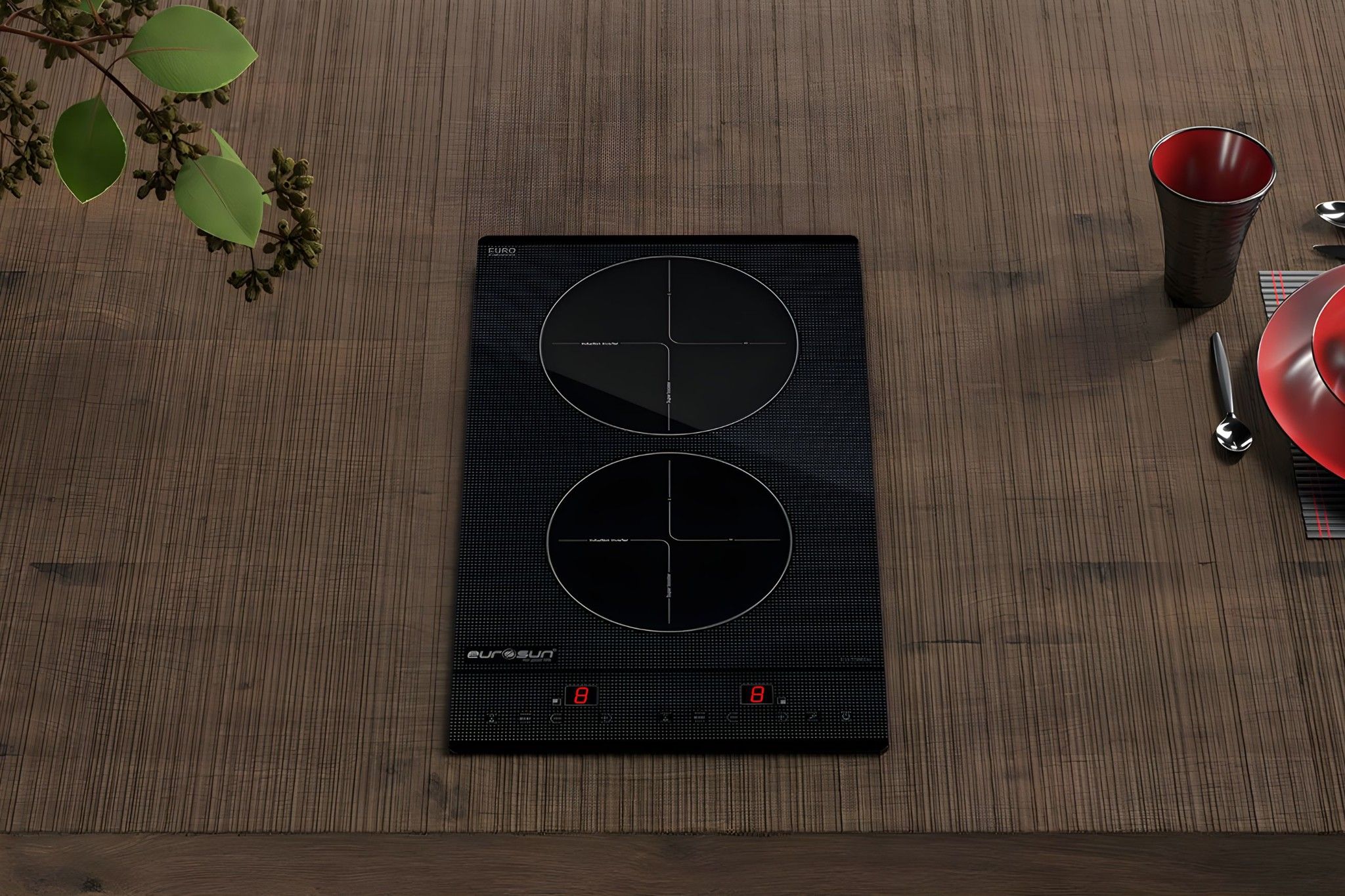 Bếp điện từ Eurosun - Thiết kế Domino nhỏ gọn